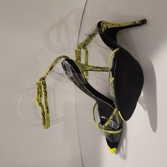 NEW w/o Box! - Faux Snakeskin Stiletto Heels Yellow & Black - Picture 10 of 13
